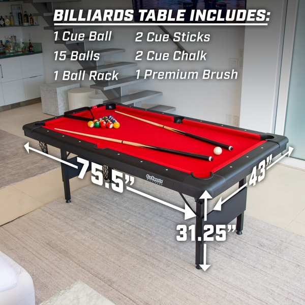 GoSports MidSize Billiards Game Table Foldable Design & Reviews